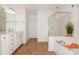 Main bathroom features a double vanity, shower, and garden tub at 4115 Stuart Ln, Indian Land, SC 29707