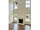 Bright living room featuring a fireplace and hardwood floors at 5121 Stone Park Dr, Charlotte, NC 28269