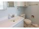 Clean bathroom with a toilet, sink, and vanity at 6050 Mcconnells Hwy, McConnells, SC 29726