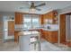 Kitchen with wood cabinets and an island at 6050 Mcconnells Hwy, McConnells, SC 29726