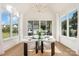 Sun-drenched breakfast area with large windows and glass doors at 669 Dogwood Ln, Davidson, NC 28036