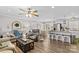 Modern eat-in kitchen with island and stainless steel appliances at 111 Lois Ct, Statesville, NC 28625