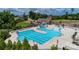 Community pool with lap lanes and water features at 17627 Caddy Ct, Charlotte, NC 28278