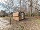 Wooden storage shed in backyard at 10035 Little Creek Rd, Mint Hill, NC 28227