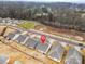 Aerial view showcasing home's location in a residential community at 111 N Shayna Rd, Troutman, NC 28166