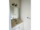 Bathroom with white vanity and a large mirror at 14243 Richmond Park Ave, Charlotte, NC 28277