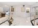 Bright hallway with a modern aesthetic and a built-in mirror at 18015 Kings Point Dr # F, Cornelius, NC 28031