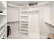 Spacious walk-in closet with ample shelving and hanging space at 18015 Kings Point Dr # F, Cornelius, NC 28031