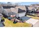 Aerial view showcasing home's patio and neighborhood at 18119 Coulter Pkwy, Cornelius, NC 28031