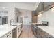 Modern kitchen with stainless steel appliances and island at 1906 Lakedell Dr, Charlotte, NC 28215