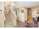 Staircase leading to the upper level of the home at 2219 Kirkgate Ln, Charlotte, NC 28215