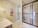 Bathroom with shower/tub and patterned tile at 535 Brooklyn Ave, Cramerton, NC 28032