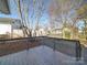 Back deck with gray wood and yard view at 535 Brooklyn Ave, Cramerton, NC 28032