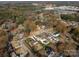 Aerial view of a peaceful residential neighborhood, showcasing two homes near a pool at 719 Greenbriar Dr, Matthews, NC 28104