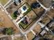 Aerial view of house, yard, and neighborhood at 719 Greenbriar Dr, Matthews, NC 28104