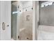 Spacious walk-in shower with built-in seat and glass enclosure at 320 Northgate Blvd, Indian Trail, NC 28079