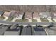 Aerial view of a residential neighborhood showcasing well-manicured lawns at 4774 Looking Glass Trl, Denver, NC 28037