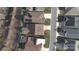 Drone shot of neighborhood highlighting roofs, landscaping, and street layout at 4774 Looking Glass Trl, Denver, NC 28037