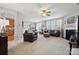 Cozy living room featuring a fireplace, hardwood floors, and comfortable seating at 5430 Allison Ln, Charlotte, NC 28277