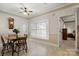 Dining area with table, chairs, and a view into a bedroom at 1357 Meadowdale Rd, Rock Hill, SC 29732