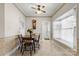 Bright dining area with wooden table and chairs, and a window seat at 1357 Meadowdale Rd, Rock Hill, SC 29732