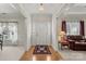 Bright entryway with hardwood floors and a view into the living room at 1357 Meadowdale Rd, Rock Hill, SC 29732