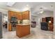 Kitchen with island, stainless steel appliances, and wood cabinets at 1357 Meadowdale Rd, Rock Hill, SC 29732