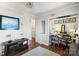 Bedroom with home office and built-in shelving at 1511 Longbrook Dr, Charlotte, NC 28270