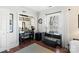 Home office with built-in shelving and desk at 1511 Longbrook Dr, Charlotte, NC 28270