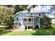 Light blue house with porch, steps, and backyard at 315 9Th Sw St, Conover, NC 28613