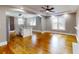 Open kitchen with island and exposed brick wall at 315 9Th Sw St, Conover, NC 28613