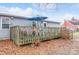 Wooden deck with potted plants and an umbrella at 511 E Church St, Kershaw, SC 29067