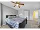 Bedroom with a double bed and ceiling fan at 9450 Shumacher Nw Ave, Concord, NC 28027