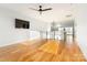 Hardwood floor loft with an open view to the kitchen and living area at 104 Isle Of Pines Rd, Mooresville, NC 28117