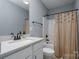 Simple bathroom with shower and tub at 123 Kingfisher Dr, Mooresville, NC 28117