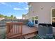 Deck with two chairs and view of backyard at 13917 Sugar Oats Ln, Charlotte, NC 28213