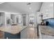 Modern kitchen with white cabinets and granite countertops at 13917 Sugar Oats Ln, Charlotte, NC 28213