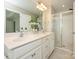 Double vanity bathroom with a large walk-in shower at 810 Ayrshire Ave, Fort Mill, SC 29708