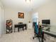 Home office featuring a desk, piano, and built-in shelving at 810 Ayrshire Ave, Fort Mill, SC 29708