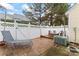 Relaxing patio with stamped concrete and seating area at 9907 Reindeer Way Ln, Charlotte, NC 28216