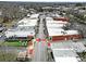 Aerial view of a town's main street, showcasing buildings and parked cars at 114 Ashbrook Dr, Fort Mill, SC 29715