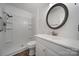 Updated bathroom with shower and vanity at 114 Ashbrook Dr, Fort Mill, SC 29715