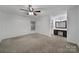 Spacious bedroom with ceiling fan and carpeting at 114 Ashbrook Dr, Fort Mill, SC 29715