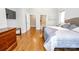 Main bedroom with hardwood floors and ensuite bathroom access at 1422 Spring Ridge Ln, Denver, NC 28037