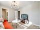 Bedroom with orange couch and a round coffee table at 1968 Sapphire Meadow Dr, Fort Mill, SC 29715