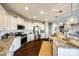 Modern kitchen with granite countertops and stainless steel appliances at 1968 Sapphire Meadow Dr, Fort Mill, SC 29715