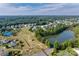 Aerial view of a beautiful community with a lake and tennis courts at 2229 Iron Works Dr, Clover, SC 29710