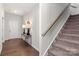 Bright entryway with staircase and console table at 2547 Bullfrog Ln, Lancaster, SC 29720