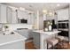 Modern kitchen with gray cabinets, quartz countertops, and stainless steel appliances at 2547 Bullfrog Ln, Lancaster, SC 29720