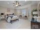 Large main bedroom with bay windows, ceiling fan, and plenty of natural light at 2740 Smith Field Dr, Monroe, NC 28110